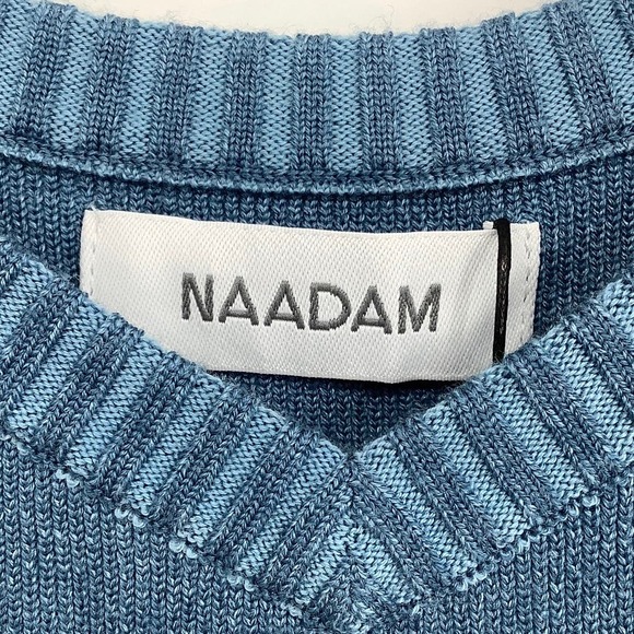 NEW! NAADAM Size Small Merino Silk Slip Lightweight Dress Blue $275 msrp J6-10 - Picture 4 of 12